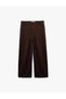 Cotton Straight Leg Pants with Tie-Up Waist - Loose Straight Fit Jeans - 4