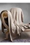 Beige Tulip 10 Pompom Knitwear Tv Blanket - 130X170 Knee Blanket Sofa Shawl Decor - 5