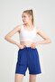 5001 Women's Stretch Fabric Corded Embroidered Pocket 2 Thread Combed Cotton Fabric Shorts - 4
