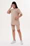 Maternity Stretchy Cotton Adjustable Waist Leggings Shorts Set - 3