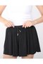 Women's Black Loose Cut Double Layer Sports Shorts