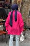 Oversized Shirt with Sleeve Tie Detail Fuchsia - 4