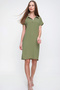 Women's Khaki Midi Length Polo Neck Aerobin Dress - 700-2883 - 5