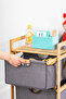 2059 3 Tier Drawer Cabinet Wooden Bamboo Leg Organizer Toy Basket Bathroom Kitchen Organizer - 6