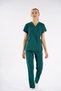 Hunter Green Dr. Greys Model Lycra Nurse Uniform Unisex Bat Sleeve Doctor Scrubs Hospital Team - 5