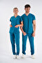 Dr. Greys Model Lycra Nurse Uniform Unisex Bat Sleeve Doctor Scrubs Hospital Suit - 4