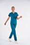 Dr. Greys Model Lycra Nurse Uniform Unisex Bat Sleeve Doctor Scrubs Hospital Suit - 5