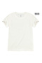 FLORA Women's T-Shirt - Relaxed Fit, Lycra, O-Neck, Short Sleeve ECRU - 2
