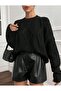 Women's Crew Neck Oversize Knitwear Sweater Fmoda201 - 3
