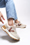 Kadın Sneaker 001210 Bej Taba - 4