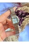 Retro Vintage Square Roman Numeral Gold Silver Women's Wristwatch - 7