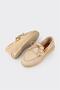 Beige Leather Women's Casual Shoes - 3