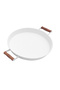 30 Cm Metal Tray with Wooden Handles Tea Tray Coffee Tray Presentation Tray - 6