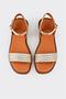 Gold Leather Women's Casual Shoes - 4