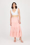 Maxi Length Skirt with Elastic Waist and Fold Detail - 5