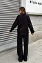 Black Linen Blended Oversize Shirt - 8