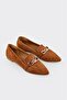 Tan Leather Women's Casual Shoes - 2