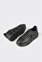 Black Leather Men's Sports Shoes - 3