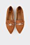Tan Leather Women's Casual Shoes - 4