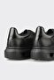 Black Leather Men's Sports Shoes - 5