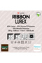 Rıbbon Lurex - خيوط محبوكة يدوية لامعة وإكسسوارات باللون الأسود-722 - 2