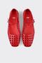 Red Leather Women's Casual Shoes - 4