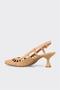 Natural Leather Women's Heeled Shoes - 3