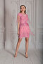 Sybill Fringe Flapper Dress in Pink - 3
