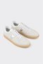 White Leather Women's Sports Shoes - 2