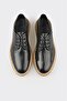 Black Leather Men's Casual Shoes - 4