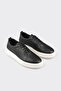 Black Leather Men's Casual Shoes - 2