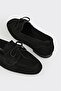 Black Leather Women's Casual Shoes - 5