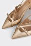 Gold Women's Heeled Shoes - 4