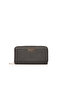 Women's Black Printed Patterned Faux Leather Zipper Wallet-06Pc25Y601-P S - 4
