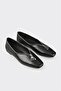 Black Leather Women's Casual Shoes - 2