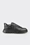 Black Leather Men's Sports Shoes