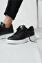 Drew Model Genuine Leather Handmade Men's Black Sneakers Shoes - 3