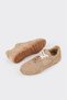 Beige Leather Women's Sports Shoes - 3