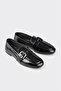 Black Leather Women's Casual Shoes - 2