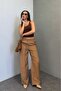 Camel Wide Leg Women's Trousers MG1982 - 3