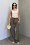 Khaki Wide Leg Women's Trousers Mg1982 - 3