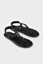 Schwarze Damensandalen - 2