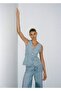 Denim Vest with Buttons - 6