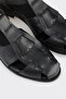 Black Leather Women's Casual Shoes - 5
