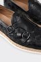 Black Leather Men's Casual Shoes - 5