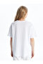  Crew Neck Printed Short Sleeve Women's T-Shirt - 5