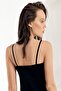 Women's Rope Strap Lace Transparent Tank Top Shorts Set - 2