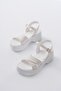 24414-1005 White Daily Cross Wedge Heel Women's Sandals - 3