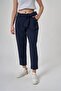 Women's Navy Blue Trousers 1523067-Dark Blue - 2