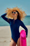 Swimmer Swimsuit Remsa Swimsuit R020 Sign Cobalt Blue - 5